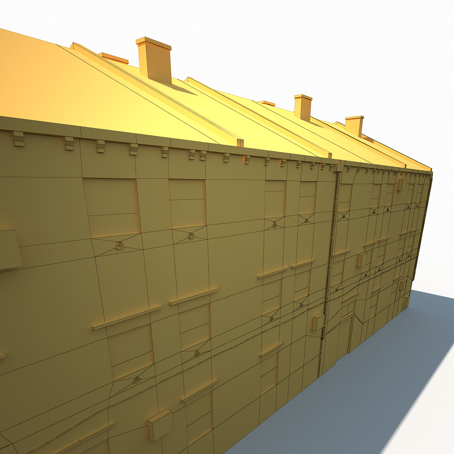 Old Building 176 Low Poly in 3D - product preview 7
