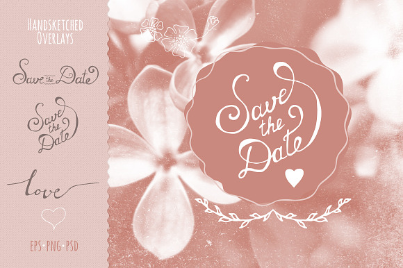 Handsketched Overlays- Save the Date in Illustrations - product preview 4