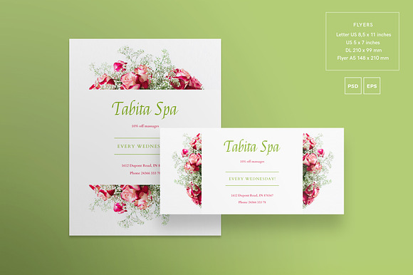 Print Pack | Tabita Spa in Templates - product preview 3