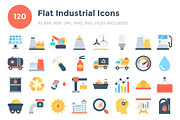 120 Flat Industrial Icons