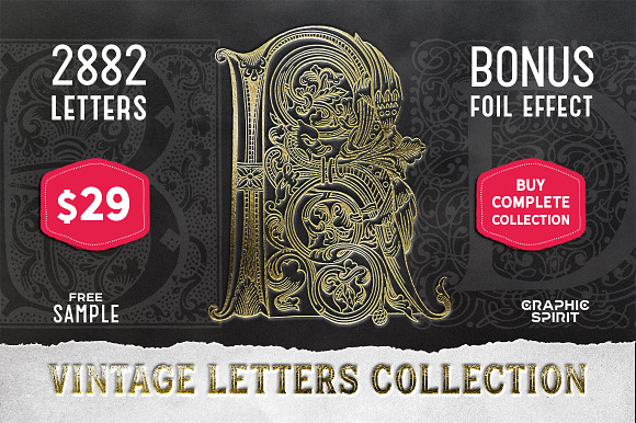 Vintage Letter B Vector And PNG in Symbol Fonts - product preview 4