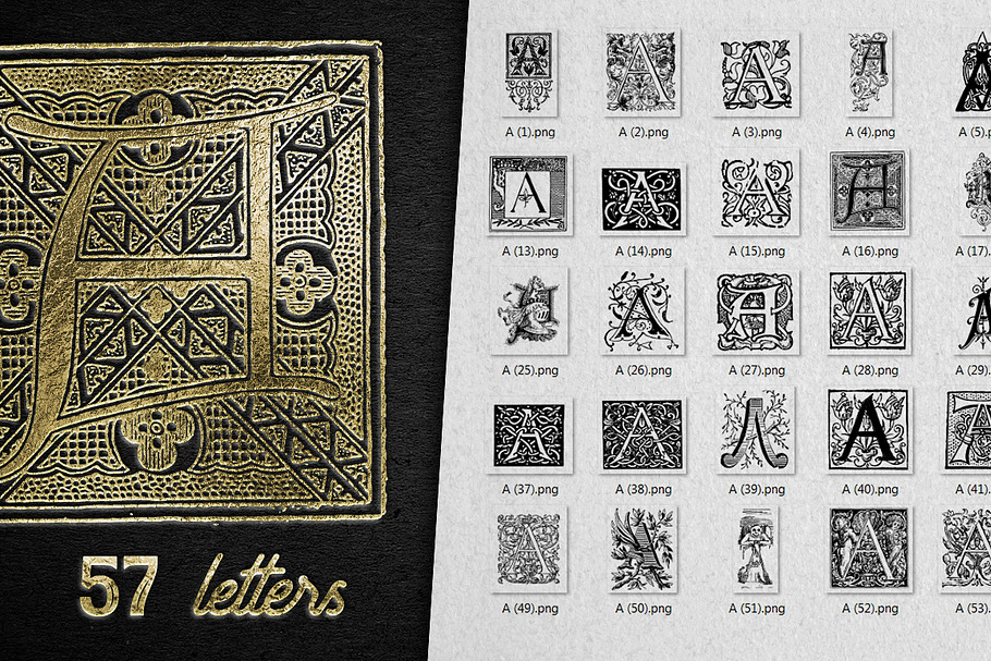 Vintage Letter A Vector And PNG