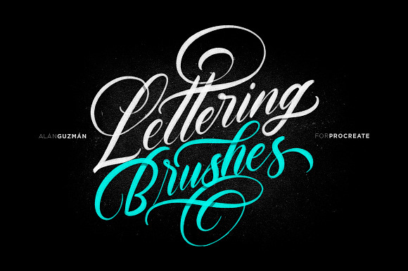 Procreate Lettering Brushes in Photoshop Brushes - product preview 7