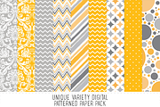 Jackie Yellow Pattern Paper Pack