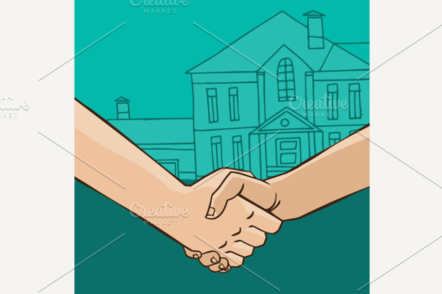 Handshake with house