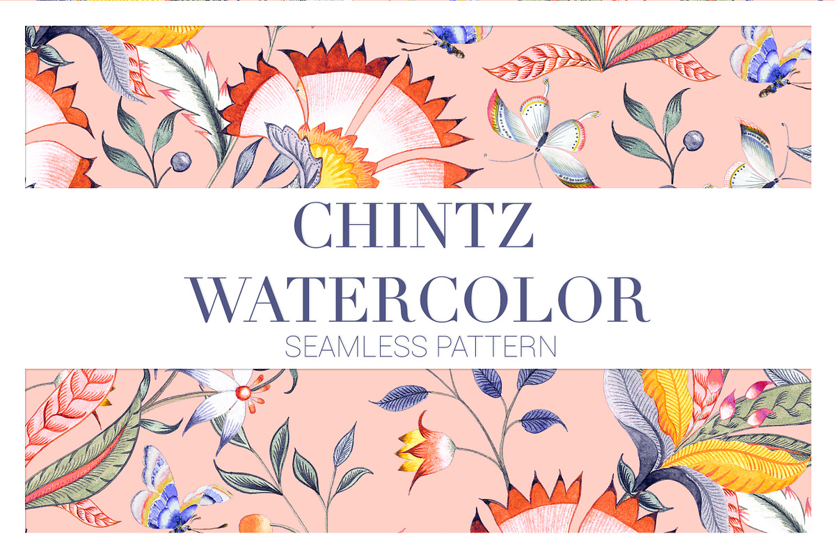 CHINTZ WATERCOLOR PATTERNS!! in Patterns - product preview 8