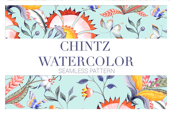 CHINTZ WATERCOLOR PATTERNS!! in Patterns - product preview 2