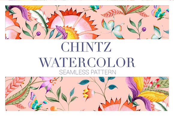 CHINTZ WATERCOLOR PATTERNS!! in Patterns - product preview 4