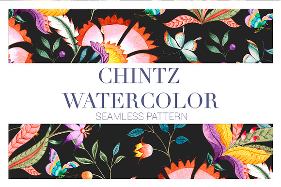 CHINTZ WATERCOLOR PATTERNS!! in Patterns - product preview 5