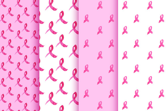 Vector watercolor ribbons cancer. in Illustrations - product preview 6