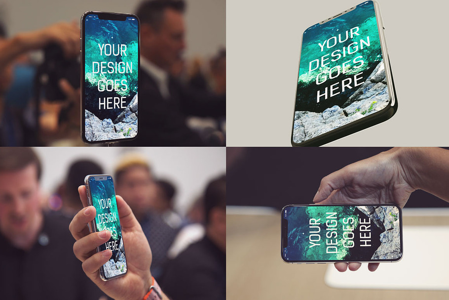 25 PSD iPhone X Mock-up Bundle in Product Mockups - product preview 8