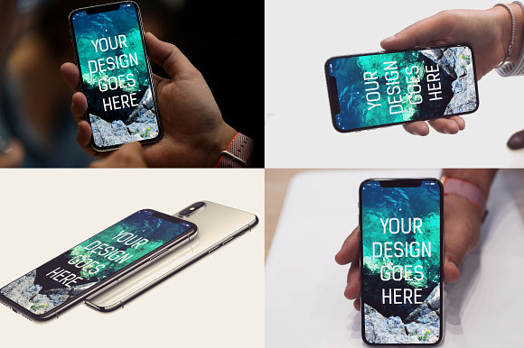 25 PSD iPhone X Mock-up Bundle in Product Mockups - product preview 3