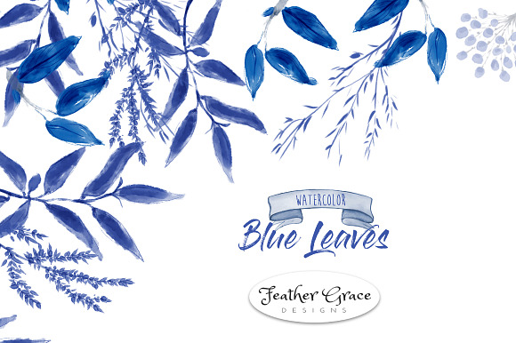 Watercolor Leaves in Illustrations - product preview 4