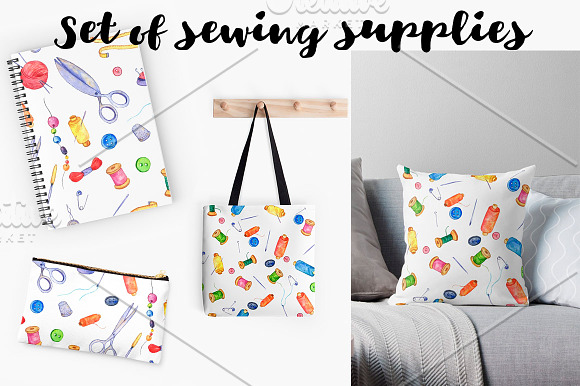 Set of sewing supplies in Objects - product preview 3
