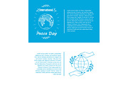 Set of Posters for International Peace Day Vector