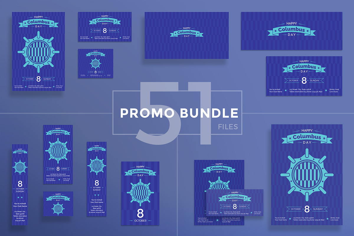 Promo Bundle | Columbus Day in Templates - product preview 8