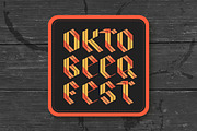 Coaster with lettering for Oktoberfest Beer Festival