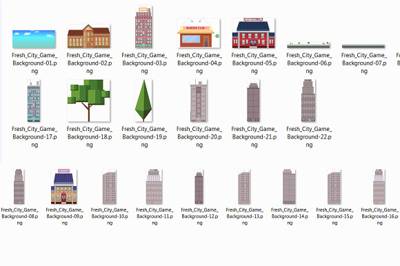 Fresh City Game Background in Illustrations - product preview 2