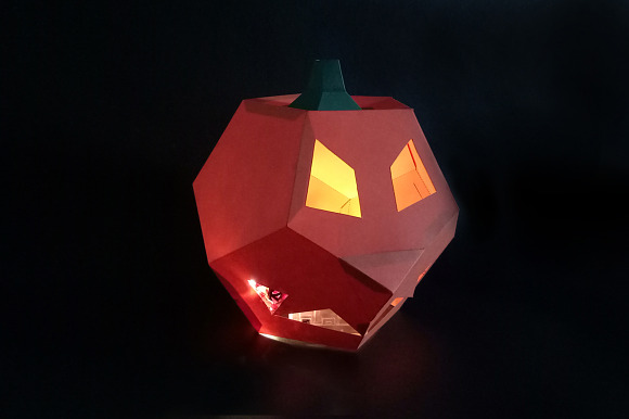 DIY Halloween Pumpkin -3d papercraft in Templates - product preview 2