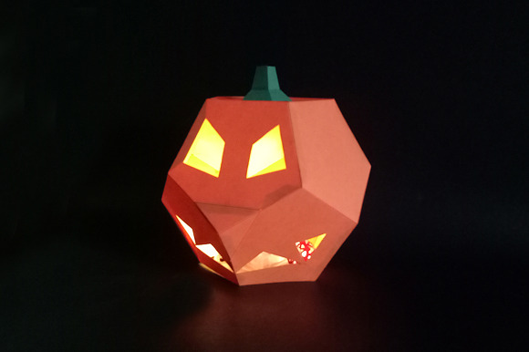 DIY Halloween Pumpkin -3d papercraft in Templates - product preview 3