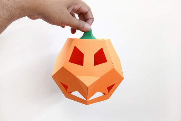 DIY Halloween Pumpkin -3d papercraft in Templates - product preview 6