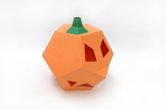 DIY Halloween Pumpkin -3d papercraft in Templates - product preview 7