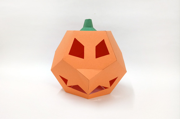 DIY Halloween Pumpkin -3d papercraft in Templates - product preview 8