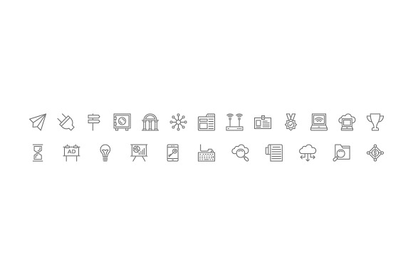 180 Digital Marketing Line Icons  in Marketing Icons - product preview 2