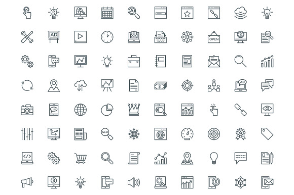 220 SEO and Digital Marketing Icons in Icons - product preview 1