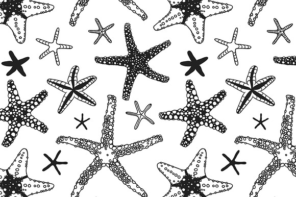 Starfishes set + patterns + cards in Patterns - product preview 2