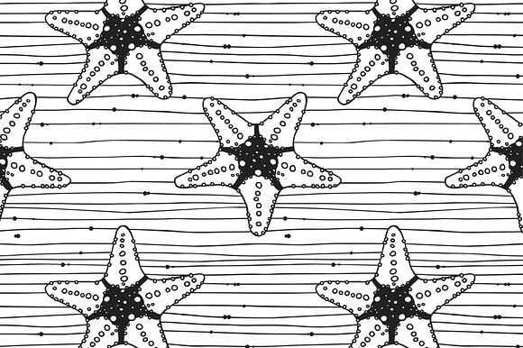 Starfishes set + patterns + cards in Patterns - product preview 5