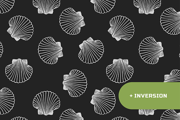 Seashells seamless pattern in Patterns - product preview 1