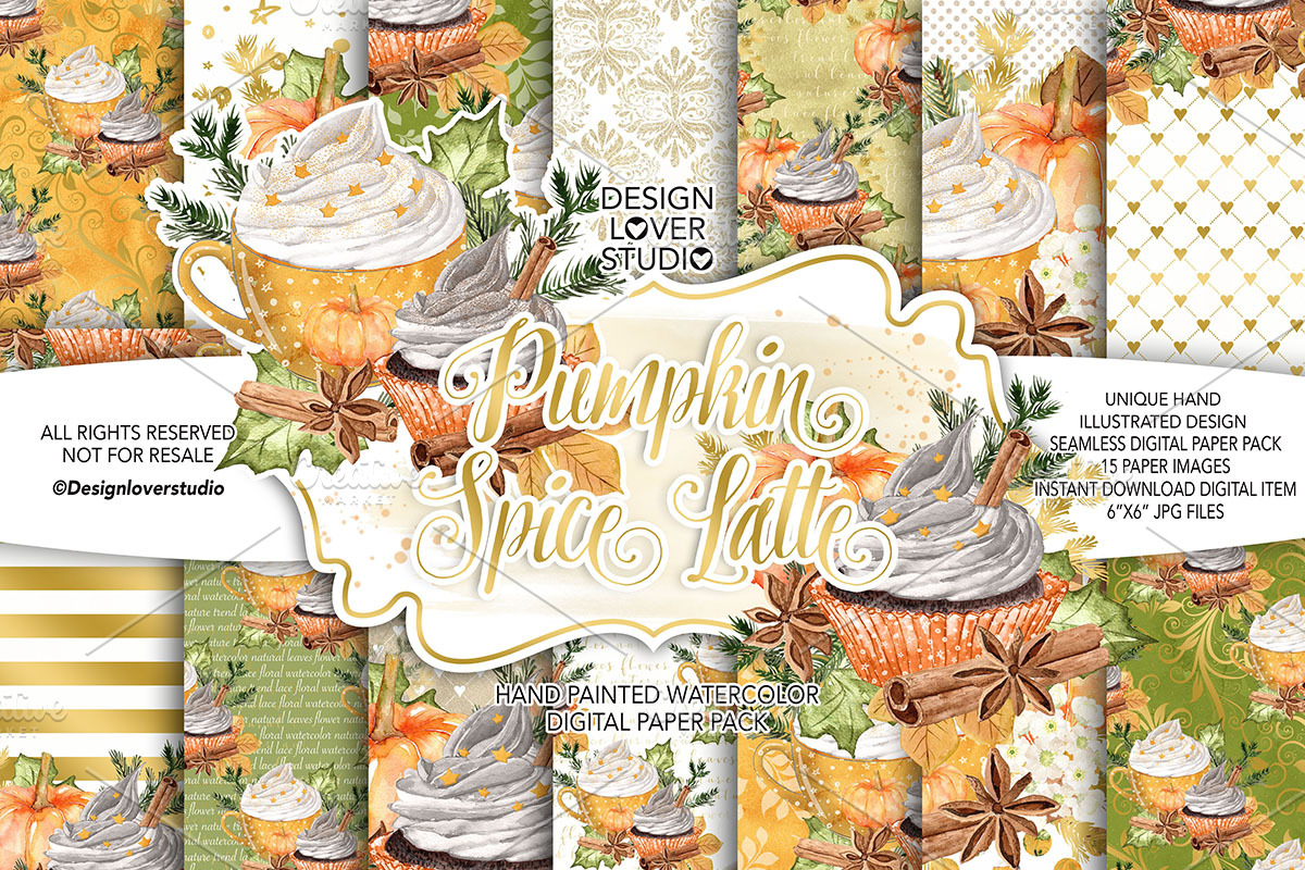 Pumpkin Spice Latte DP pack in Patterns - product preview 8