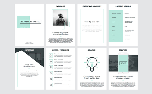 A4 Project Proposal PowerPoint in PowerPoint Templates - product preview 1