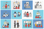 Group of business working vector