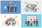 Group of business working vector
