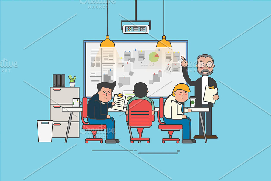 Group of business people vector in Illustrations - product preview 8