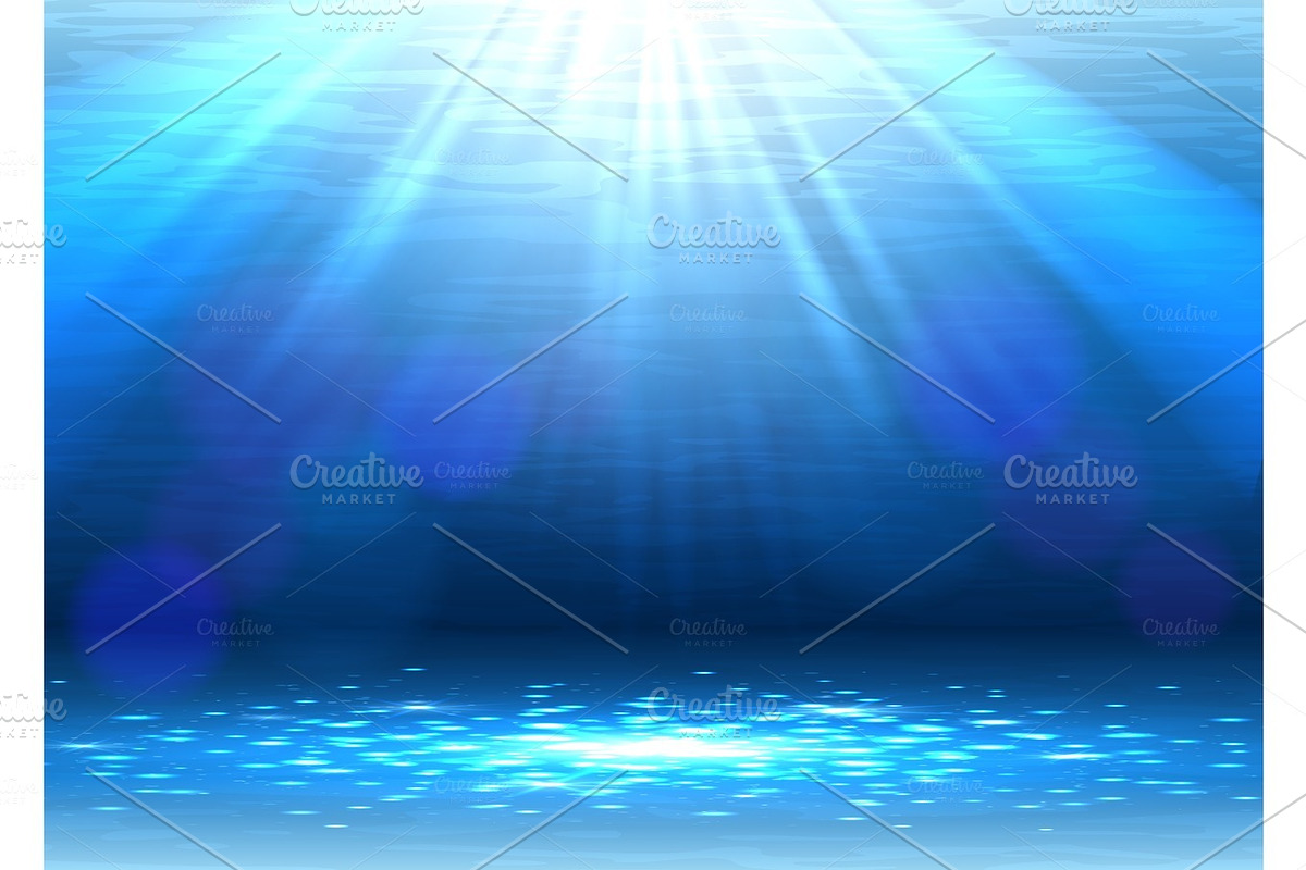 Abstract blue underwater background in Illustrations - product preview 8