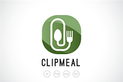Clip Meal Logo Template