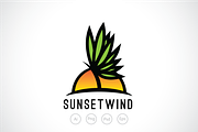 Windy Sunset Logo Template
