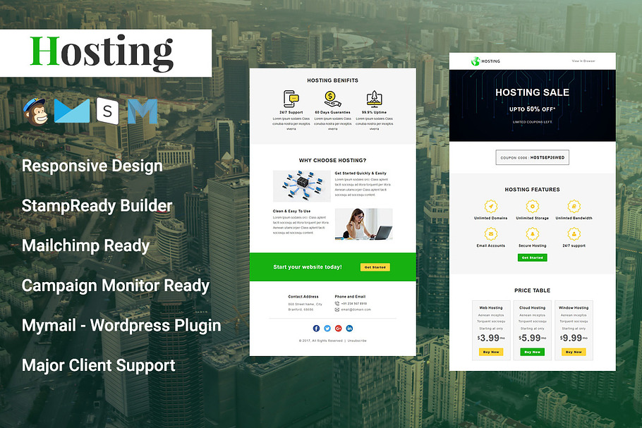 Hosting - Responsive Email Template