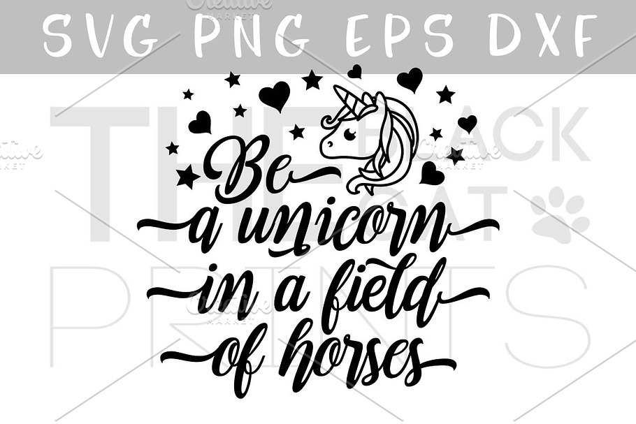 Be a unicorn SVG DXF PNG EPS