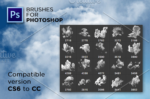 Clouds brushes Volume 4 in Photoshop Brushes - product preview 1