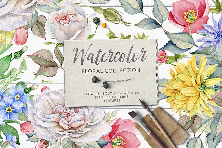 15% OFF Watercolor Floral Collection in Illustrations - product preview 8