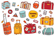 Travel set. Vintage suitcases