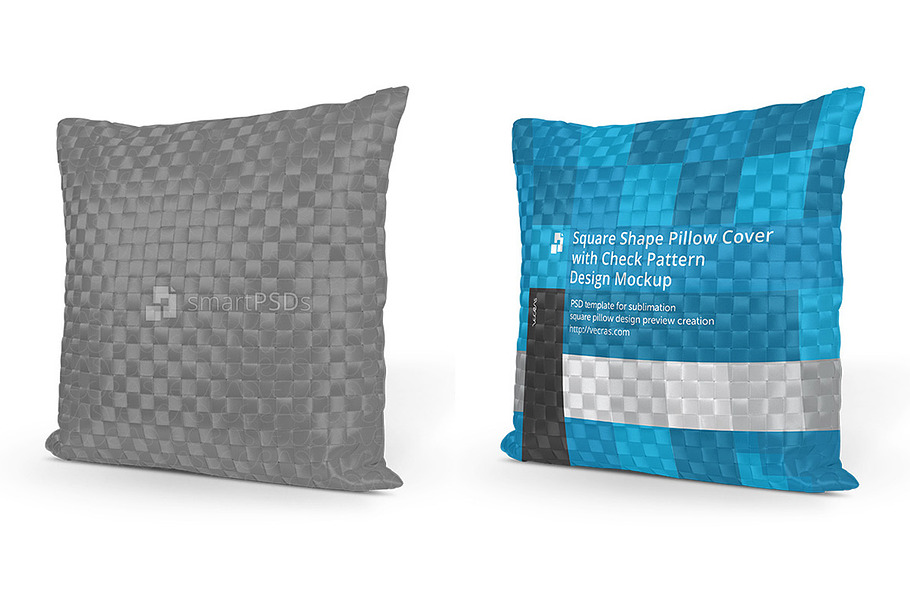 Square Shape Check Pattern Pillow 