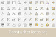 Ghostwriter icons set