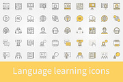 Language learning icons