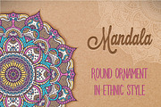 Mandala. Ornament in ethnic style