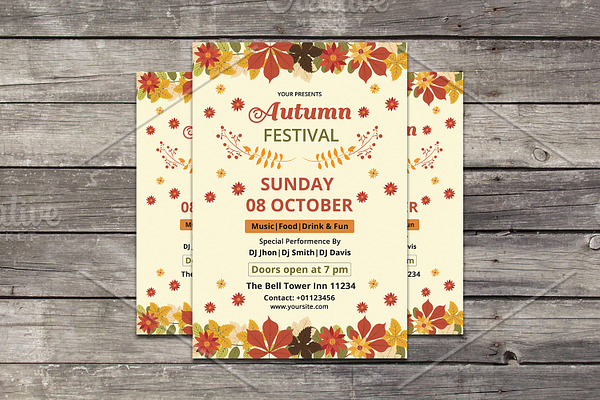 Autumn / Fall Festival Flyer -V626